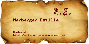 Marberger Estilla névjegykártya